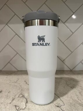 Stanley White Tumbler with Gray Lid